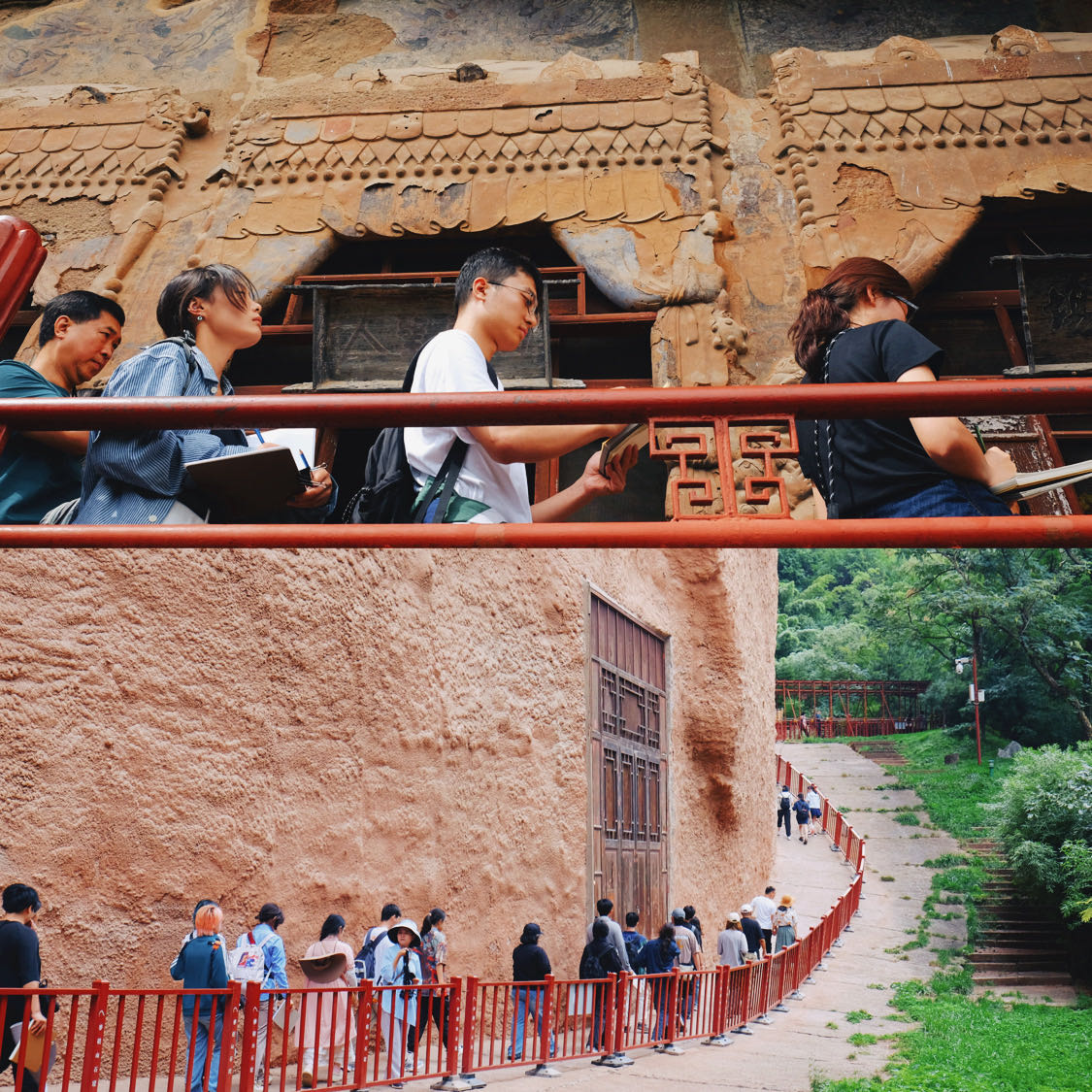 20240911-AG(中国)AG·官方网页版美术学院《专业考察》课程开设30周年专题研讨会举行-师生一行前往麦积山石窟实考察-胡思凡.jpg